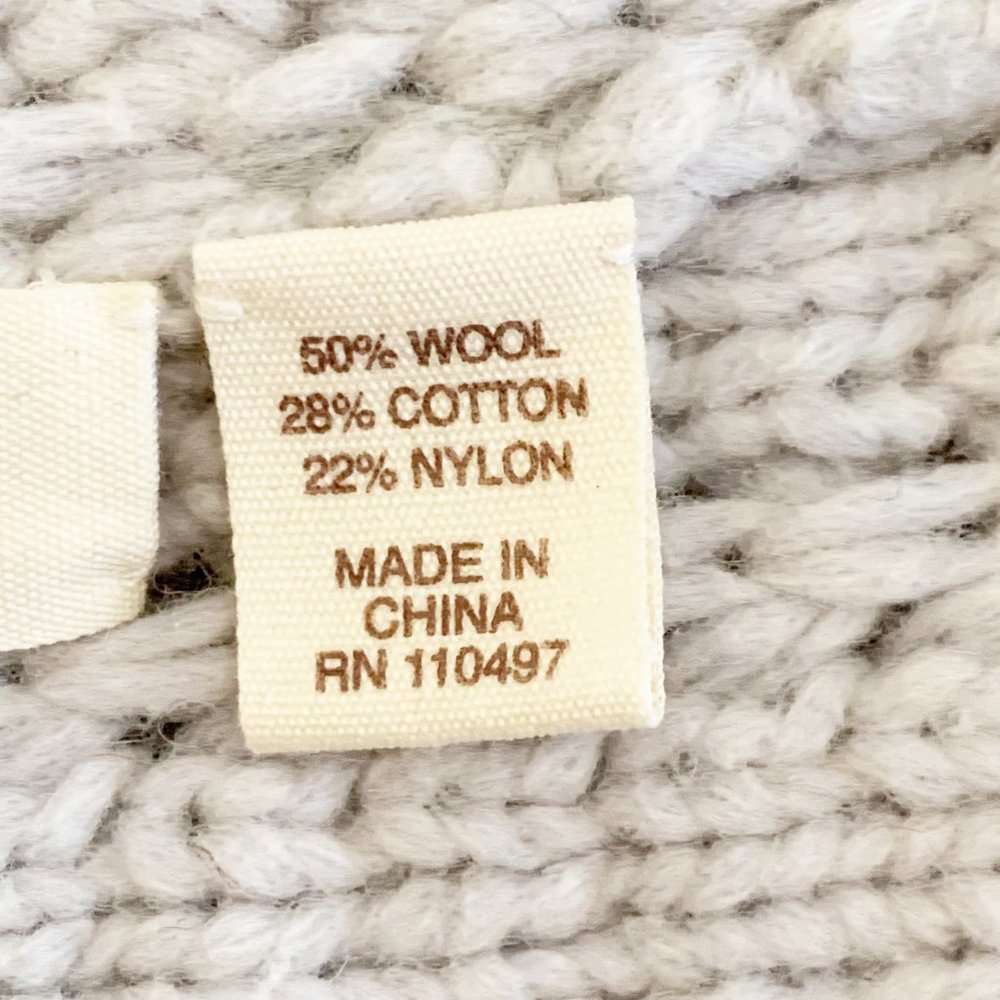 Inhabit | Light Gray Wool Blend Short Sleeve Open Cardigan Sweater | Size: 79 - Picture 7 of 8